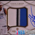 Vince Carter 2012-13 Immaculate Jumbo Patch Autograph #/75