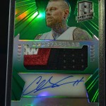 Chris Andersen Spectra Spectacular Green Prizm Autograph Patch #/5