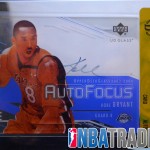 Kobe Bryant 2003-04 UD Glass Auto Focus Autograph BGS 9.5 GEM MINT