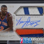 Larry Johnson Panini Flawless Greats Dual Memorabilia Autographs /25